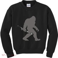 Funny Bassoonist Bigfoot Musician With Bassoon Kids Sweatshirt thumb 0