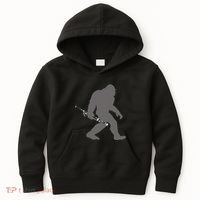 Funny Bassoonist Bigfoot Musician With Bassoon Kids Hoodie thumb 0