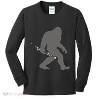 Funny Bassoonist Bigfoot Musician With Bassoon Kids Long Sleeve Shirt thumb 0