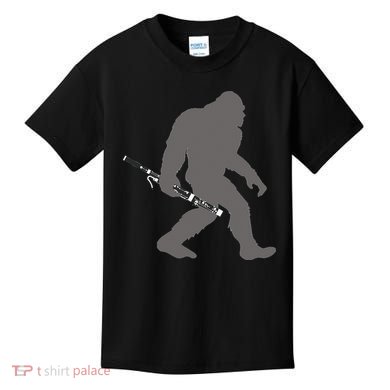 Funny Bassoonist Bigfoot Musician With Bassoon Kids T-Shirt