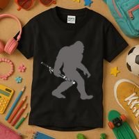 Funny Bassoonist Bigfoot Musician With Bassoon Kids T-Shirt thumb 3