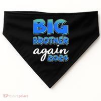 Funny Big Brother Again 2024 New Baby Sibling USA-Made Doggie Bandana thumb 0