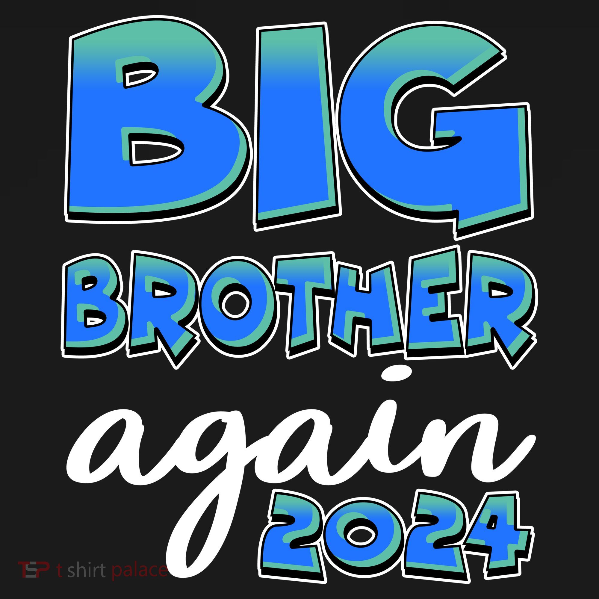 Funny Big Brother Again 2024 New Baby Sibling USA-Made Doggie Bandana