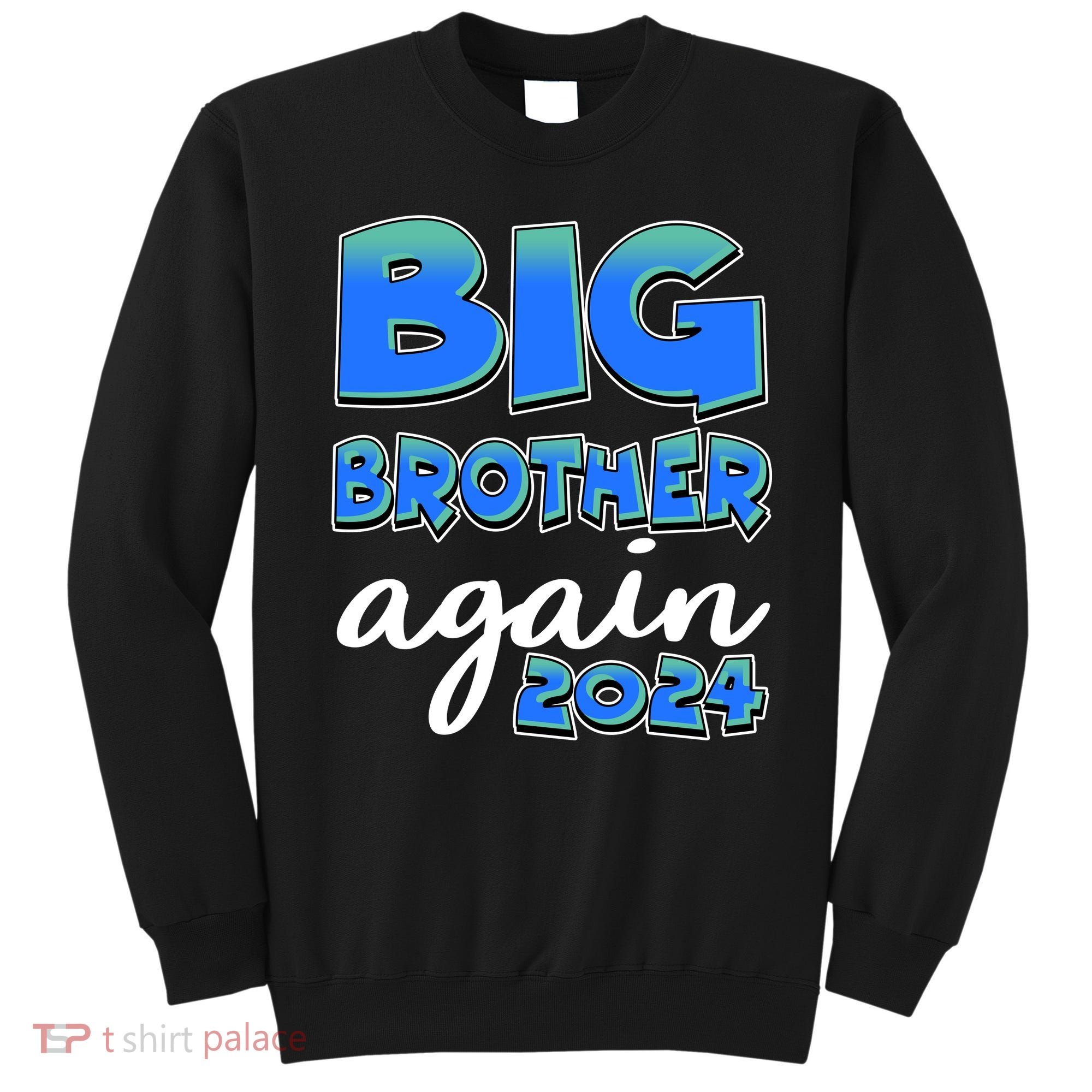 Funny Big Brother Again 2024 New Baby Sibling Sweatshirt