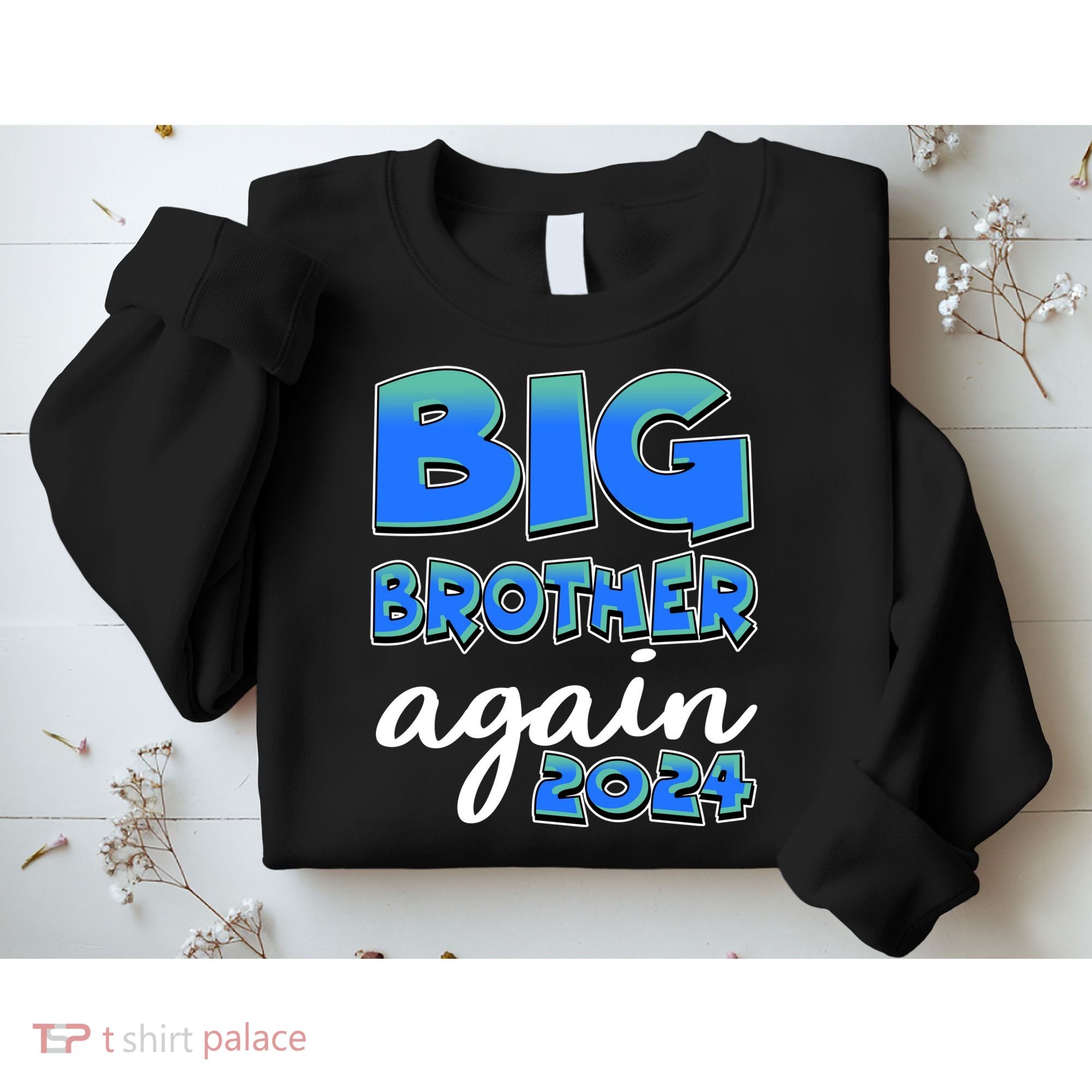 Funny Big Brother Again 2024 New Baby Sibling Sweatshirt