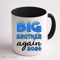 Funny Big Brother Again 2024 New Baby Sibling Coffee Mug thumb 1