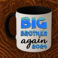 Funny Big Brother Again 2024 New Baby Sibling Coffee Mug thumb 2