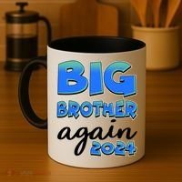 Funny Big Brother Again 2024 New Baby Sibling Coffee Mug thumb 4