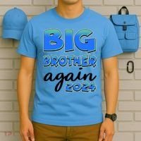 Funny Big Brother Again 2024 New Baby Sibling T-Shirt thumb 5