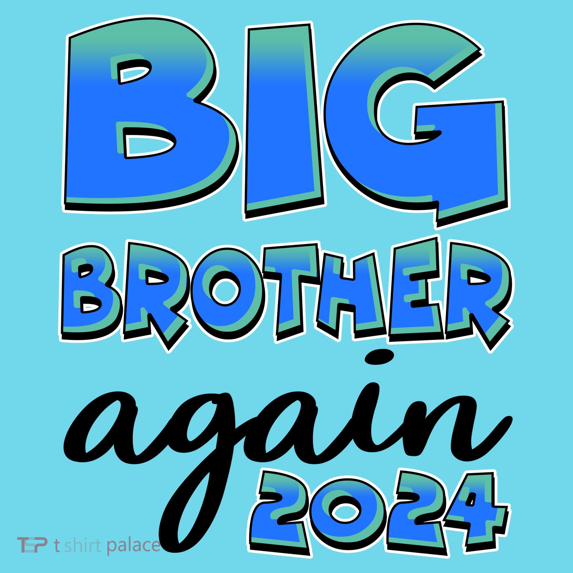 Funny Big Brother Again 2024 New Baby Sibling T-Shirt