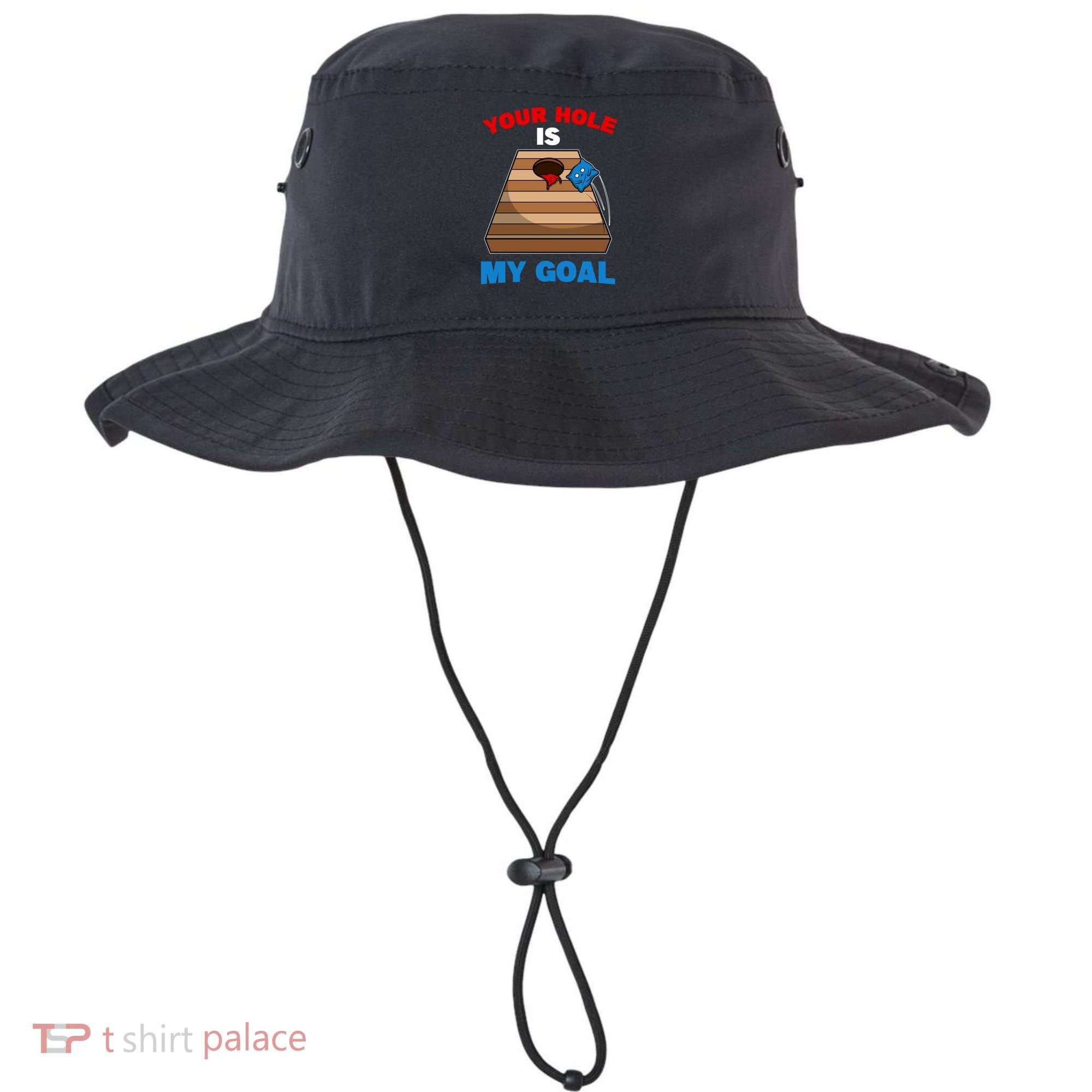 Fun Bean Bag Cornhole Your Hole Is My Goal Funny Gift Bucket Hat