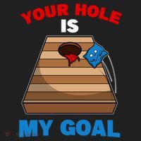Fun Bean Bag Cornhole Your Hole Is My Goal Funny Gift Beanie thumb 2