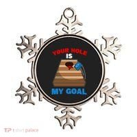 Fun Bean Bag Cornhole Your Hole Is My Goal Funny Gift Ornament thumb 0