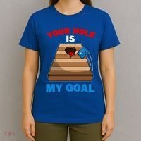 Fun Bean Bag Cornhole Your Hole Is My Goal Funny Gift T-Shirt thumb 4