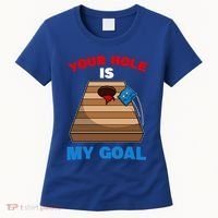 Fun Bean Bag Cornhole Your Hole Is My Goal Funny Gift Women's T-Shirt thumb 0