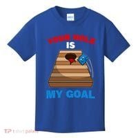 Fun Bean Bag Cornhole Your Hole Is My Goal Funny Gift Kids T-Shirt thumb 0