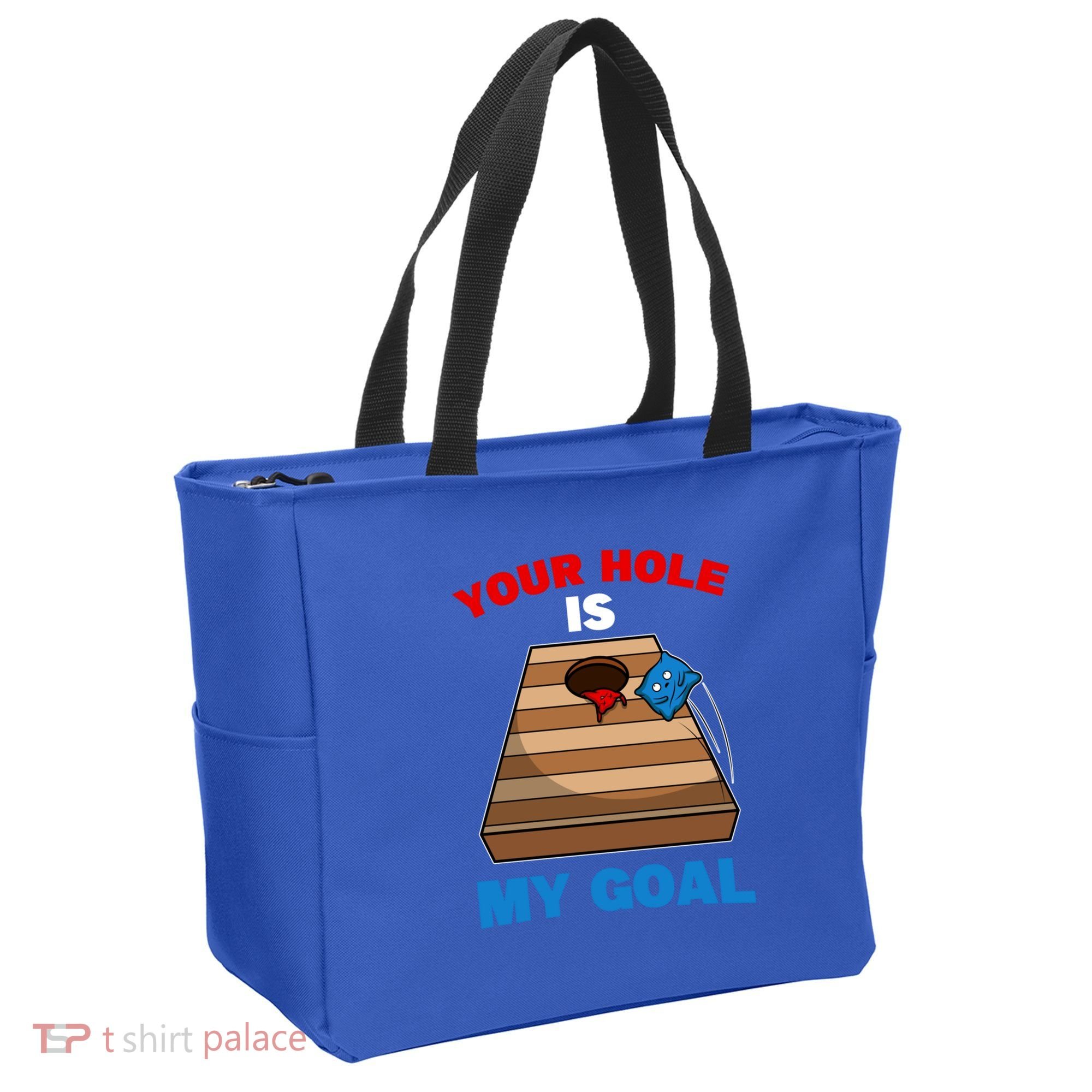 Fun Bean Bag Cornhole Your Hole Is My Goal Funny Gift Tote Bag