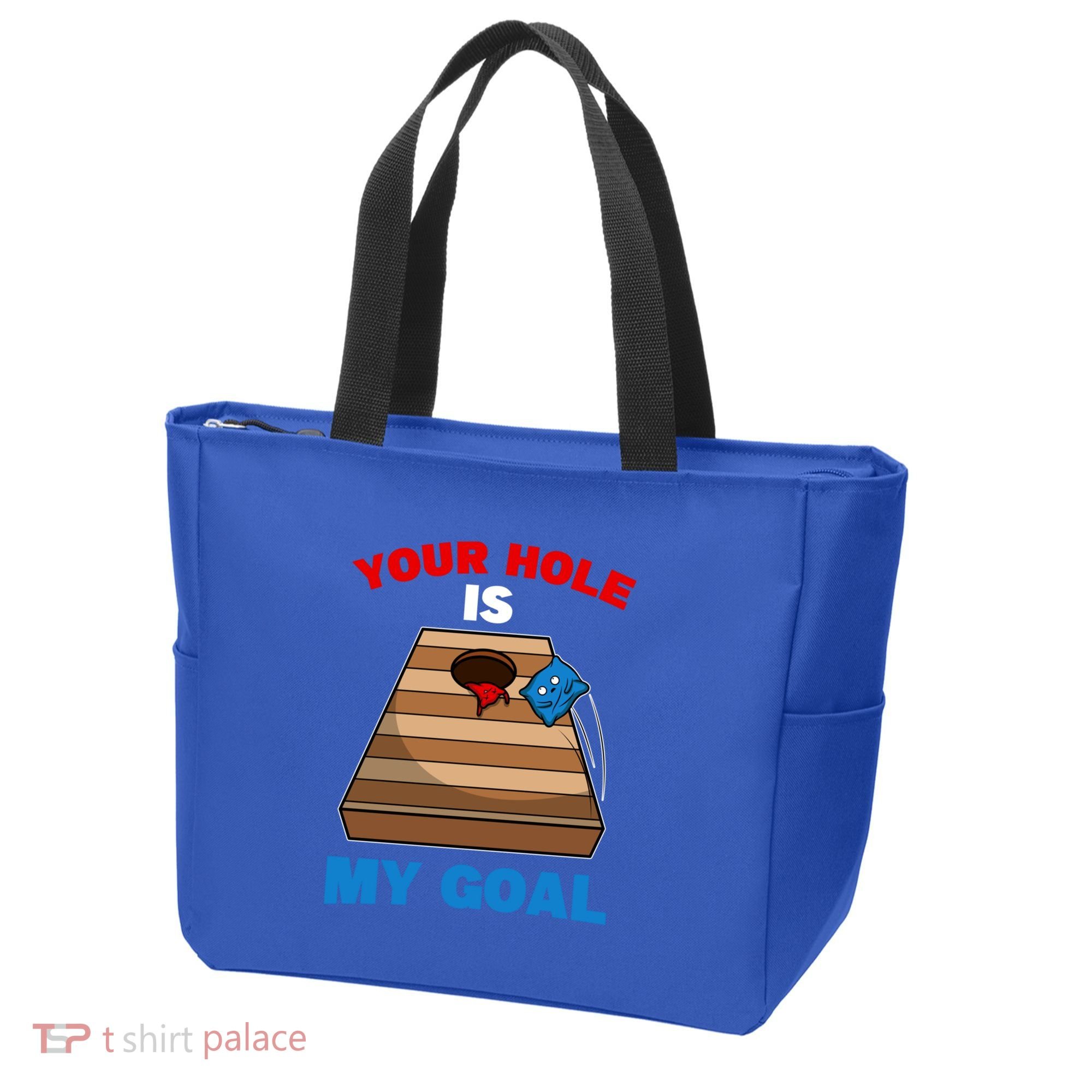 Fun Bean Bag Cornhole Your Hole Is My Goal Funny Gift Tote Bag