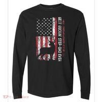 Flag Best Buckin Step Dad Ever Deer Hunting Fathers Day Comfort Colors Heavyweight Long Sleeve T-Shirt thumb 0