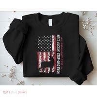 Flag Best Buckin Step Dad Ever Deer Hunting Fathers Day Sweatshirt thumb 2
