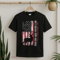 Flag Best Buckin Step Dad Ever Deer Hunting Fathers Day T-Shirt thumb 2