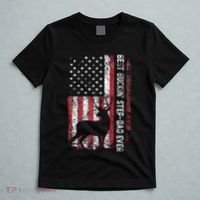 Flag Best Buckin Step Dad Ever Deer Hunting Fathers Day T-Shirt thumb 5