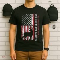 Flag Best Buckin Step Dad Ever Deer Hunting Fathers Day T-Shirt thumb 6