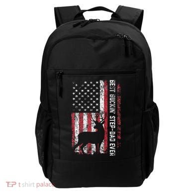 Flag Best Buckin Step Dad Ever Deer Hunting Fathers Day Backpack