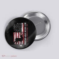 Flag Best Buckin Step Dad Ever Deer Hunting Fathers Day Button thumb 0