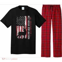 Flag Best Buckin Step Dad Ever Deer Hunting Fathers Day Pajama Set thumb 0