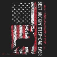 Flag Best Buckin Step Dad Ever Deer Hunting Fathers Day Tumbler thumb 3
