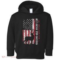 Flag Best Buckin Step Dad Ever Deer Hunting Fathers Day Toddler Hoodie thumb 0