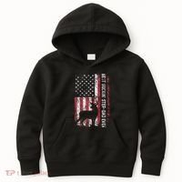 Flag Best Buckin Step Dad Ever Deer Hunting Fathers Day Kids Hoodie thumb 0