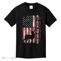 Flag Best Buckin Step Dad Ever Deer Hunting Fathers Day Kids T-Shirt thumb 0
