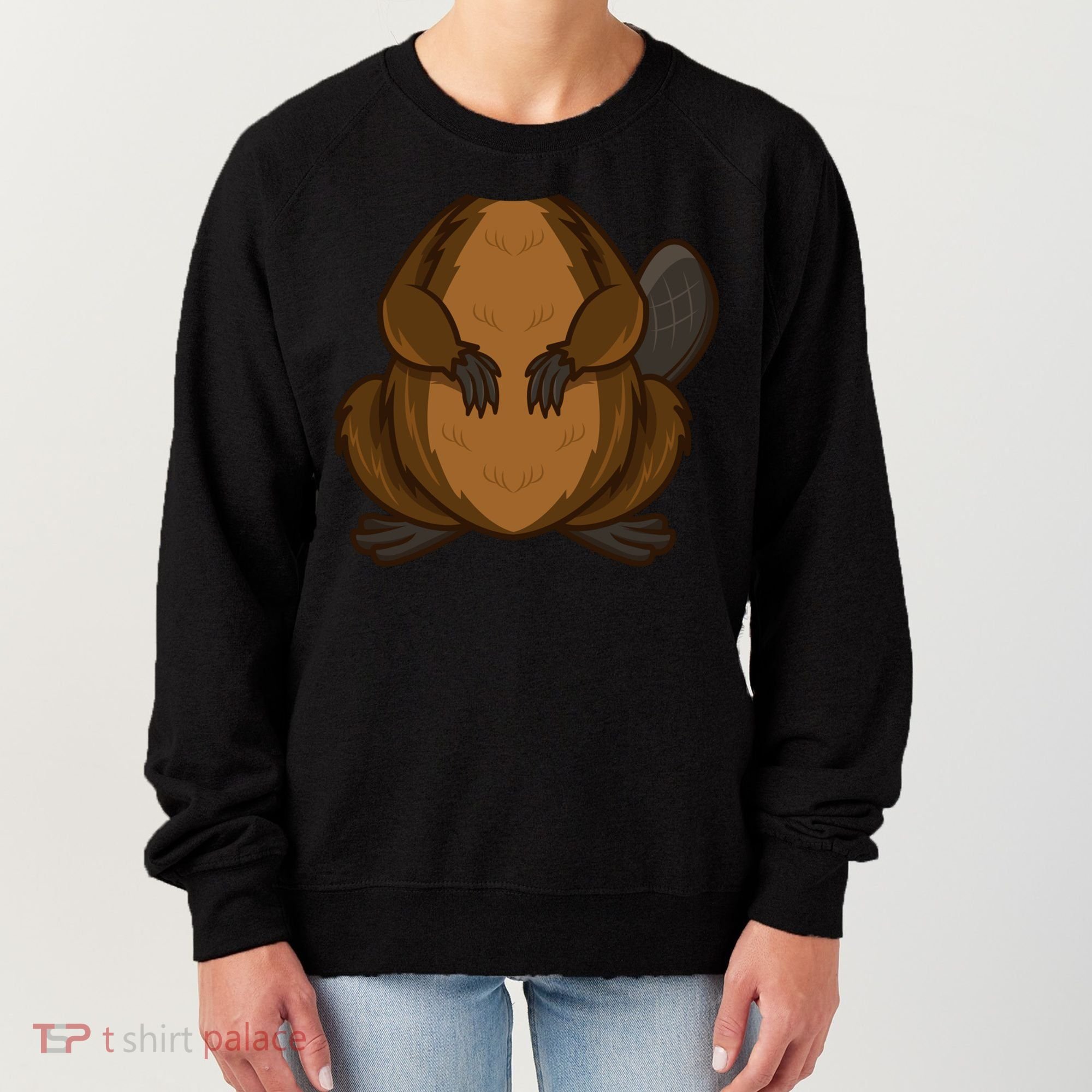 Funny Beaver Body Headless Halloween Easy Costume Outfit Cool Gift Women's Sweatshirt