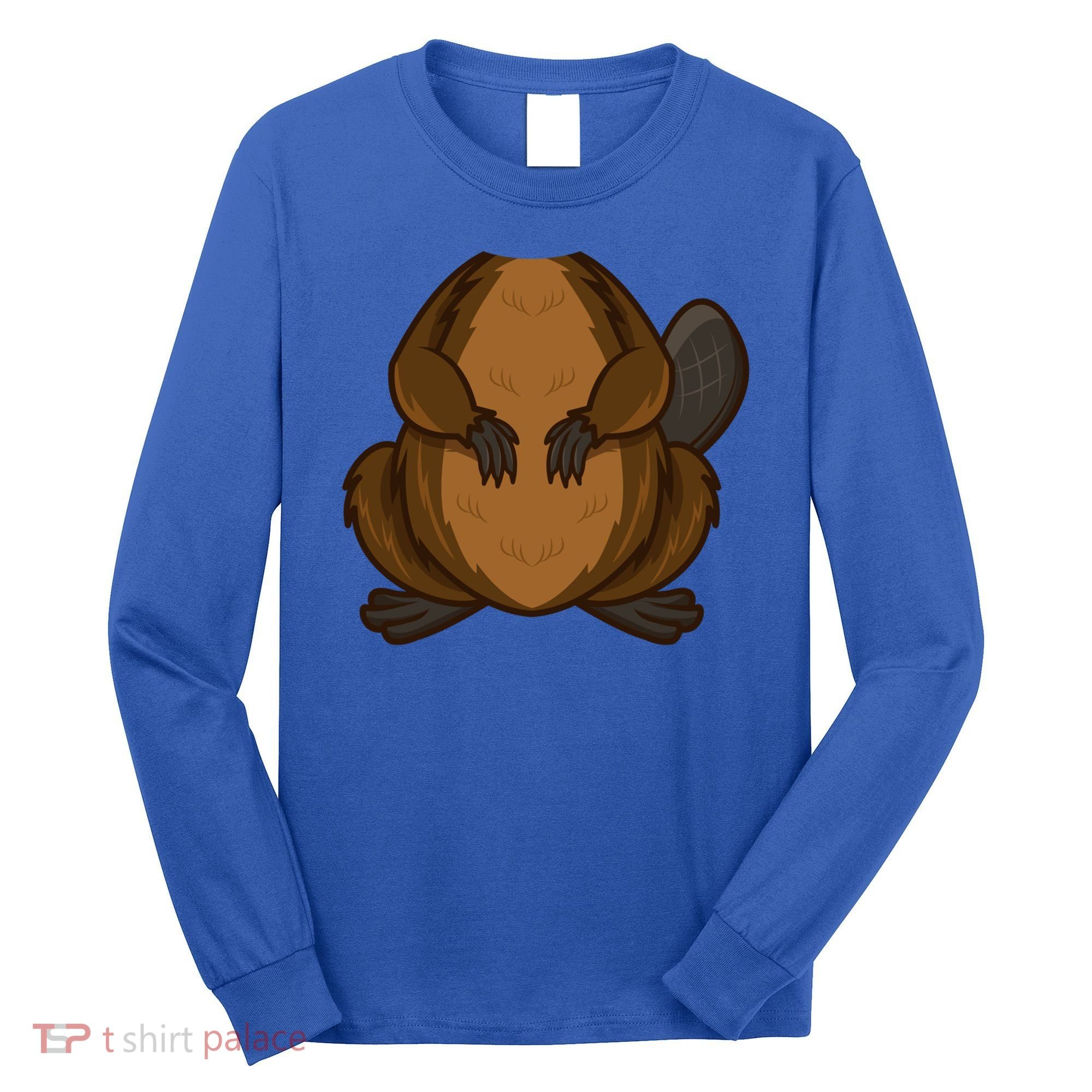 Funny Beaver Body Headless Halloween Easy Costume Outfit Cool Gift Long Sleeve Shirt