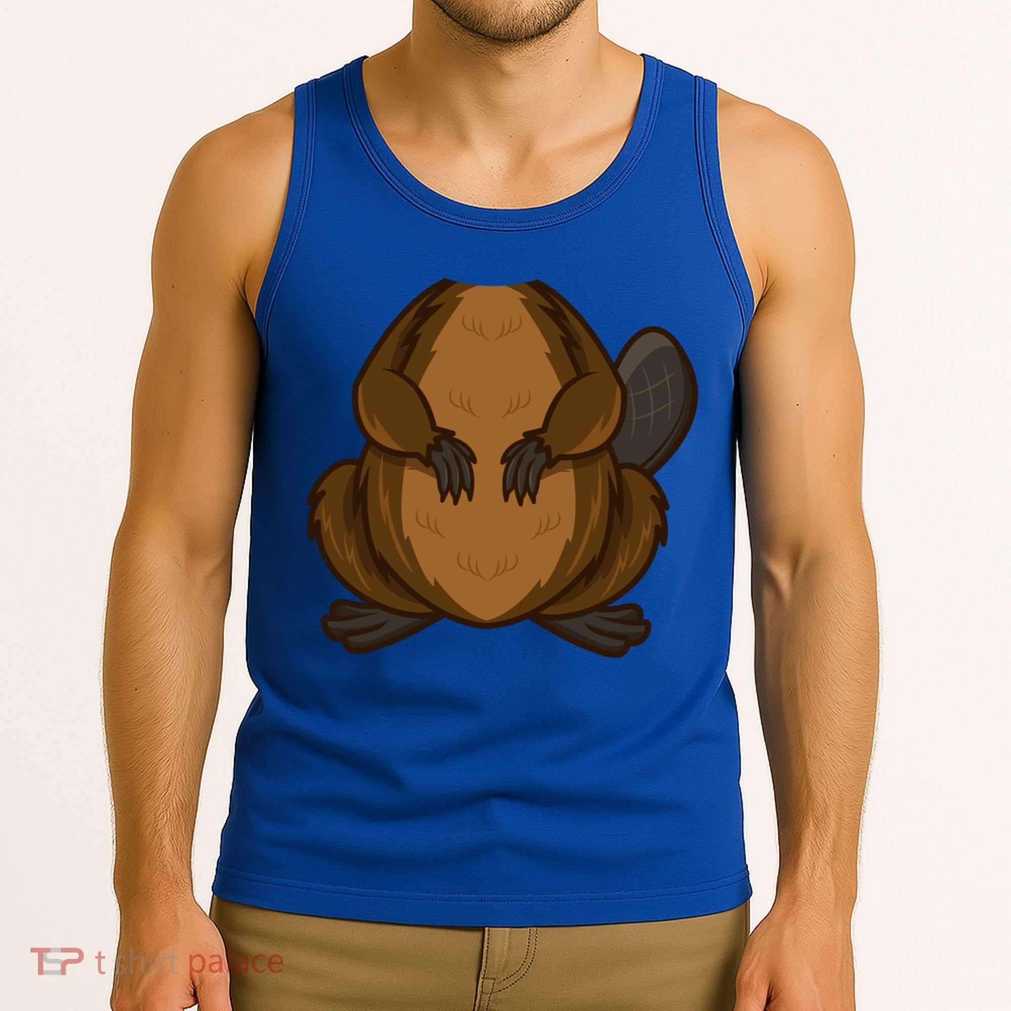 Funny Beaver Body Headless Halloween Easy Costume Outfit Cool Gift Tank Top