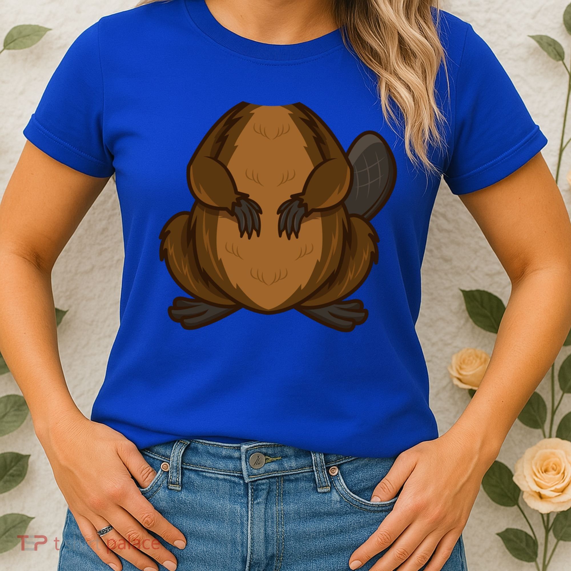 Funny Beaver Body Headless Halloween Easy Costume Outfit Cool Gift Women's T-Shirt