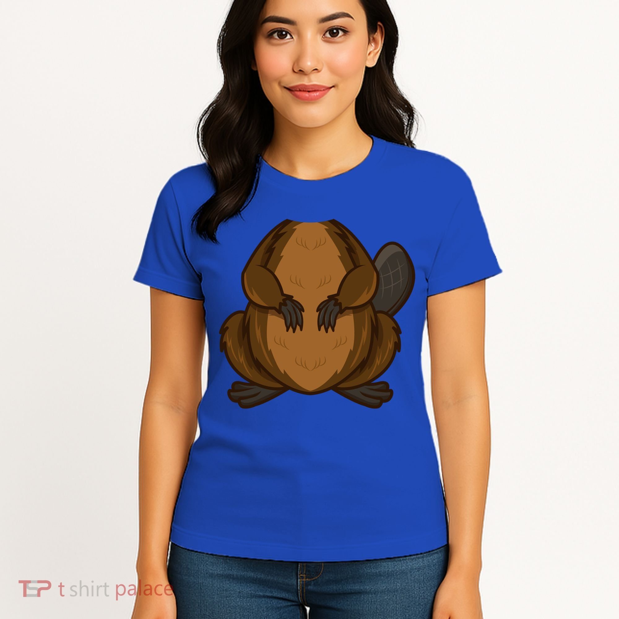 Funny Beaver Body Headless Halloween Easy Costume Outfit Cool Gift Women's T-Shirt