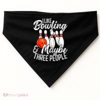 Funny Bowling Bowler Tenpin Bowling USA-Made Doggie Bandana thumb 0