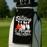 Funny Bowling Bowler Tenpin Bowling Golf Towel thumb 2
