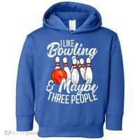 Funny Bowling Bowler Tenpin Bowling Toddler Hoodie thumb 0