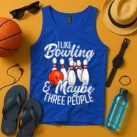 Funny Bowling Bowler Tenpin Bowling Tank Top thumb 4