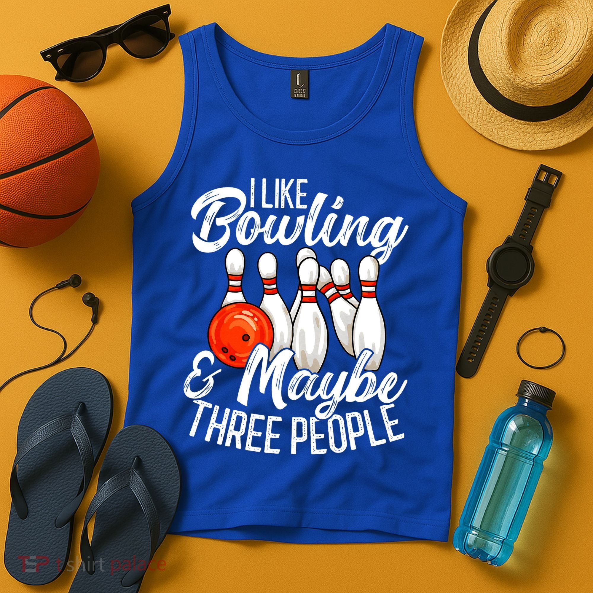 Funny Bowling Bowler Tenpin Bowling Tank Top