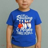 Funny Bowling Bowler Tenpin Bowling Toddler T-Shirt thumb 2
