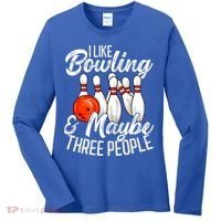 Funny Bowling Bowler Tenpin Bowling Women's Long Sleeve Shirt thumb 0