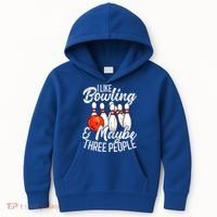 Funny Bowling Bowler Tenpin Bowling Kids Hoodie thumb 0