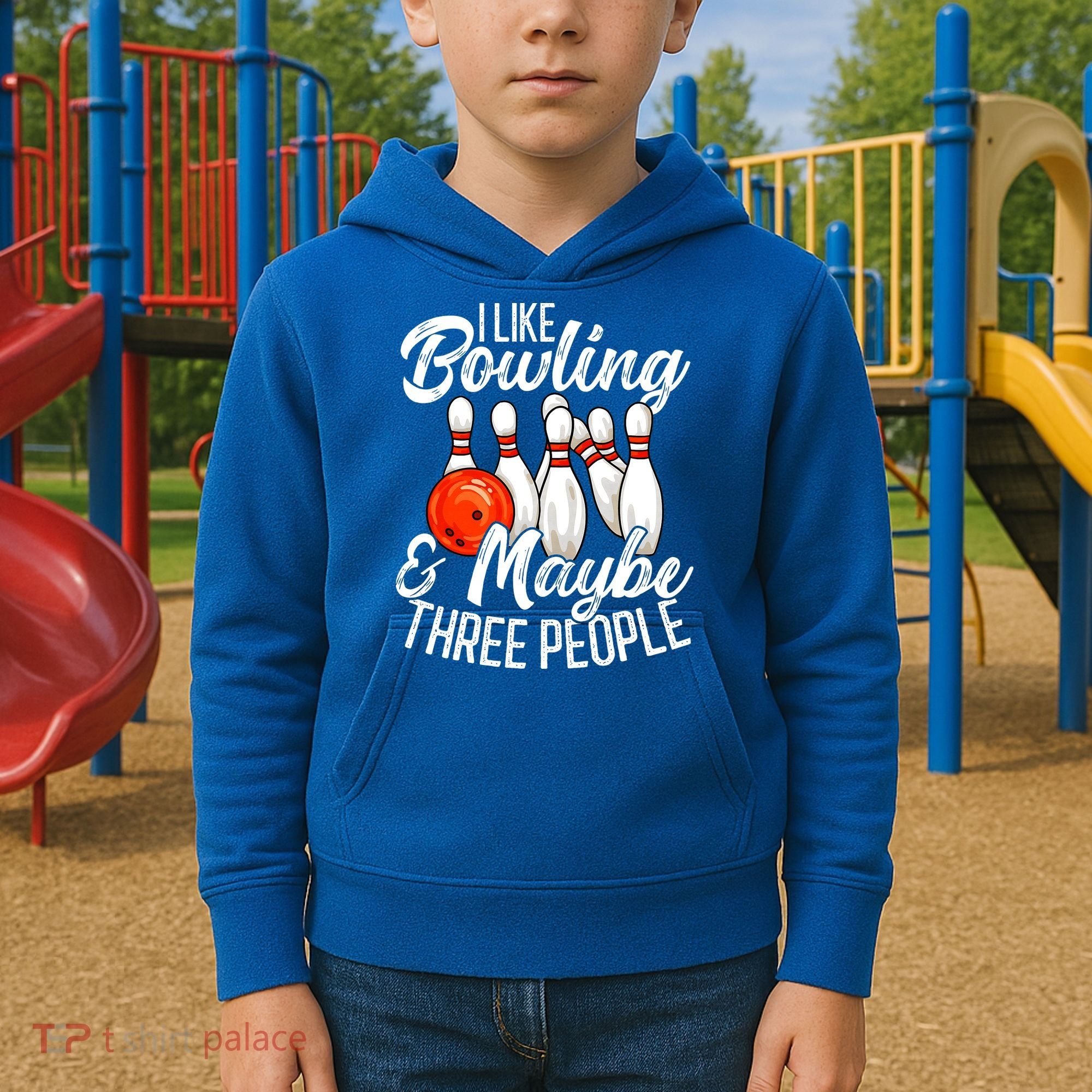 Funny Bowling Bowler Tenpin Bowling Kids Hoodie