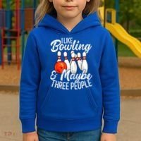 Funny Bowling Bowler Tenpin Bowling Kids Hoodie thumb 3
