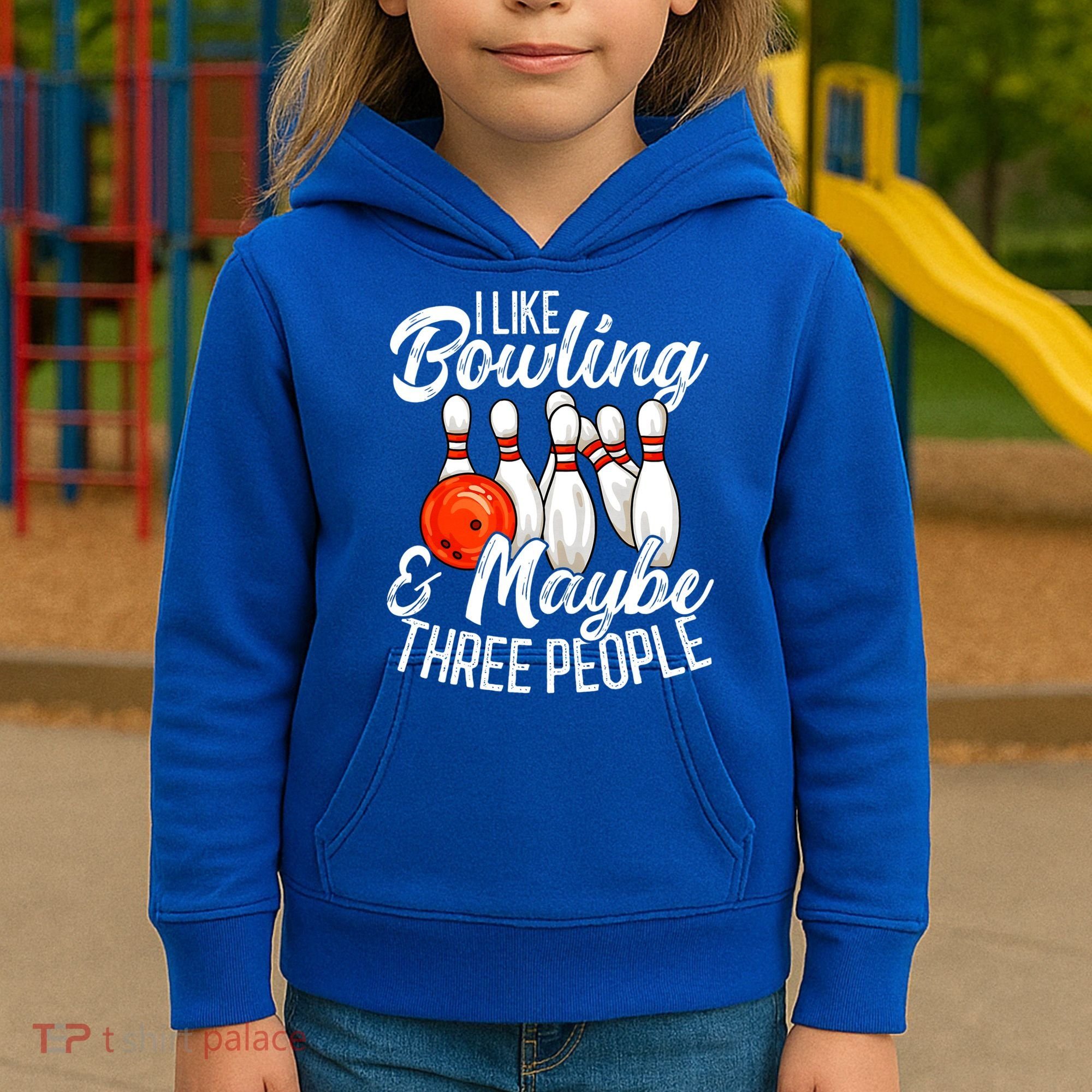 Funny Bowling Bowler Tenpin Bowling Kids Hoodie
